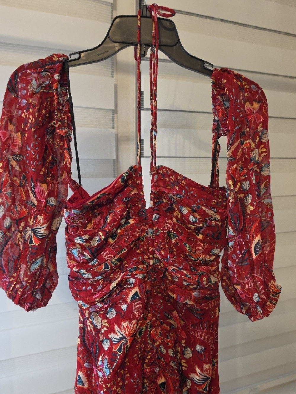 MARIA CHER Palermo Toribia Off The Shoulder Midi Dress Size S $495 - Picture 3 of 4